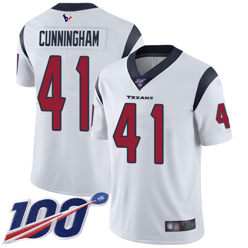 Houston Texans Limited White Men Zach Cunningham Road Jersey NFL Football #41 100th Season Vapor Untouchable->houston texans->NFL Jersey